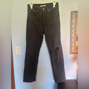 Levi's Black Straight Leg Jeans